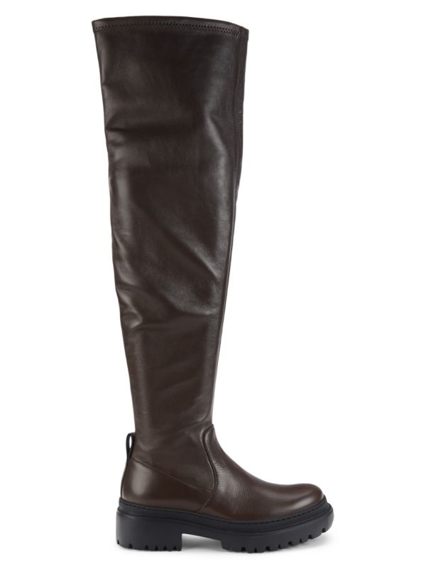 Brunello Cucinelli Leather Knee High Boots